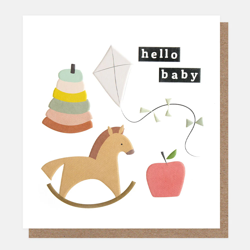 Rocking Horse Hello Baby Card