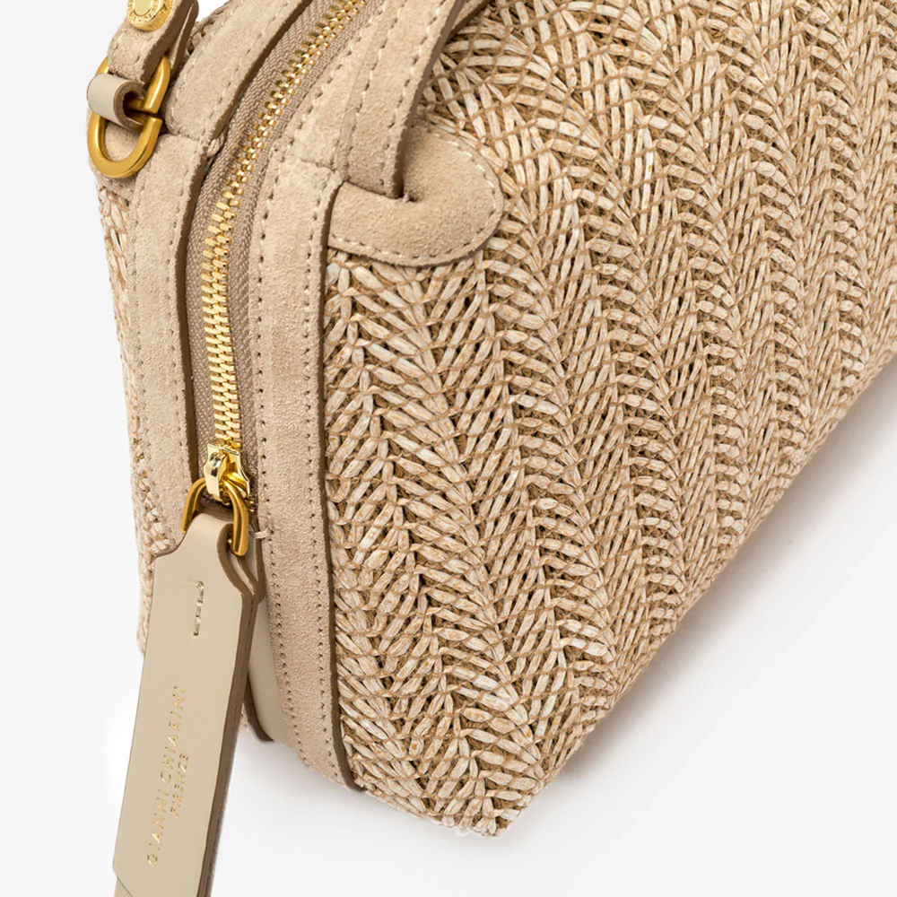Sand Woven Straw Large Alifa Bag - Image 3
