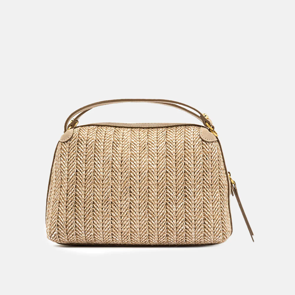 Sand Woven Straw Large Alifa Bag - Image 4