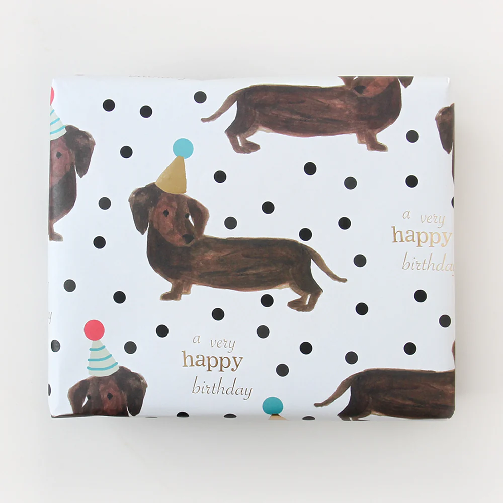 Sausage Dog Birthday Wrapping Paper