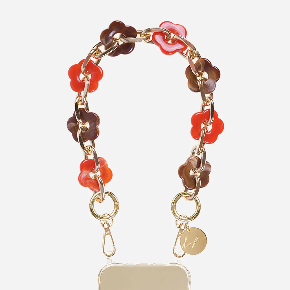Red Flower Short Phone Chain - Image 2