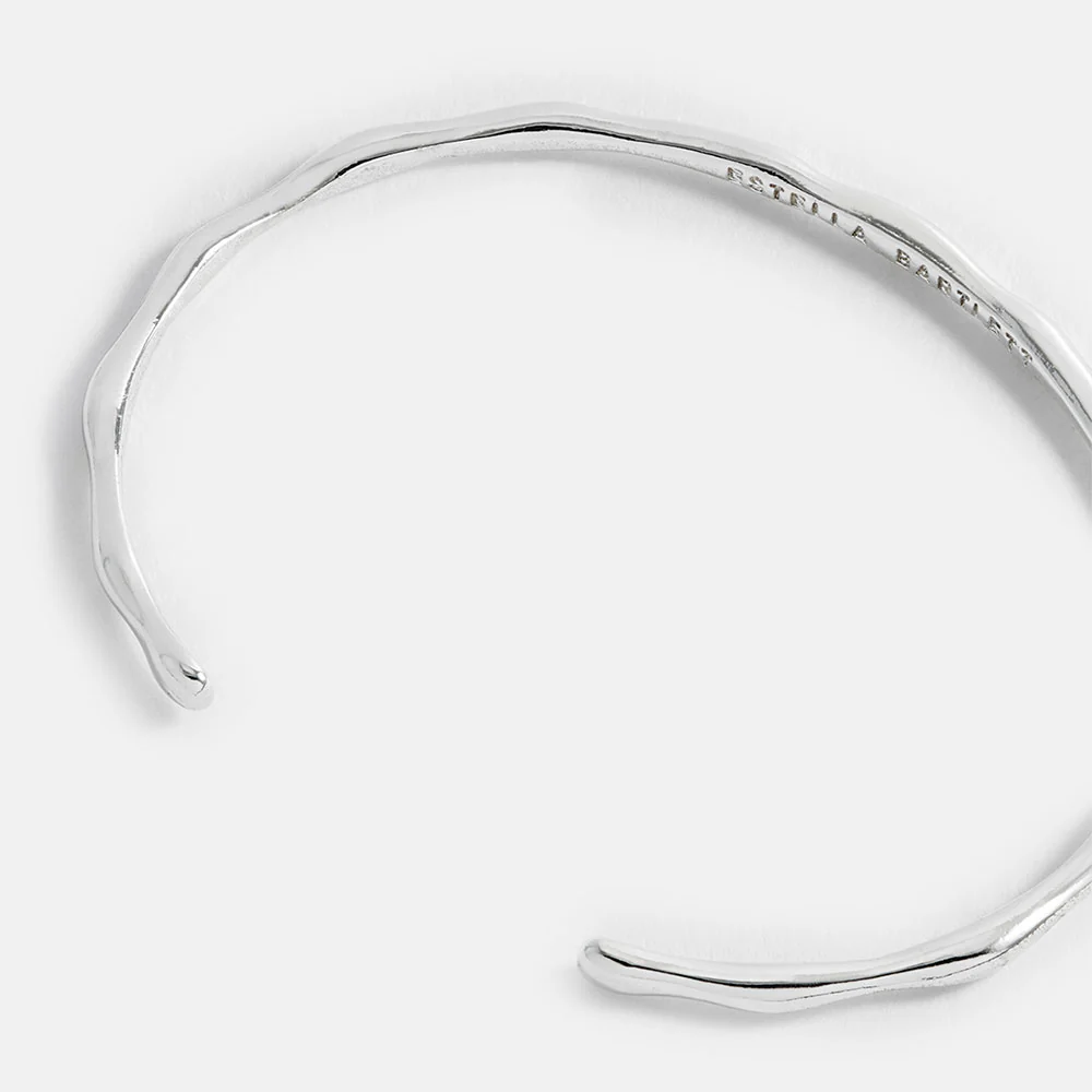 Silver Open Molton Bangle - Image 2