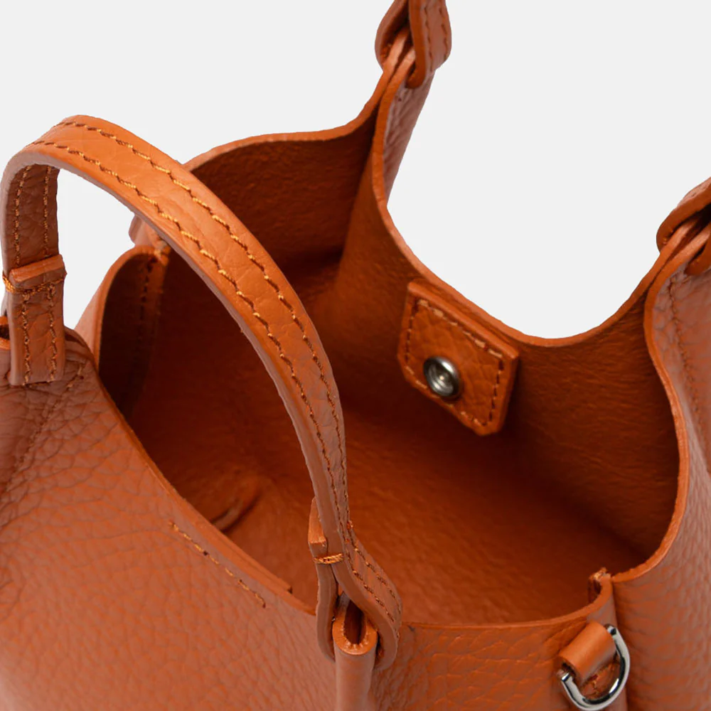 Spice Orange Leather Dua Tote Bag - Image 2