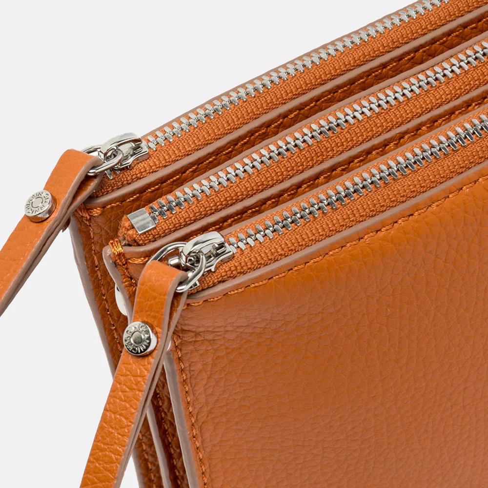 Spice Orange Leather Lucille Crossbody Bag - Image 3