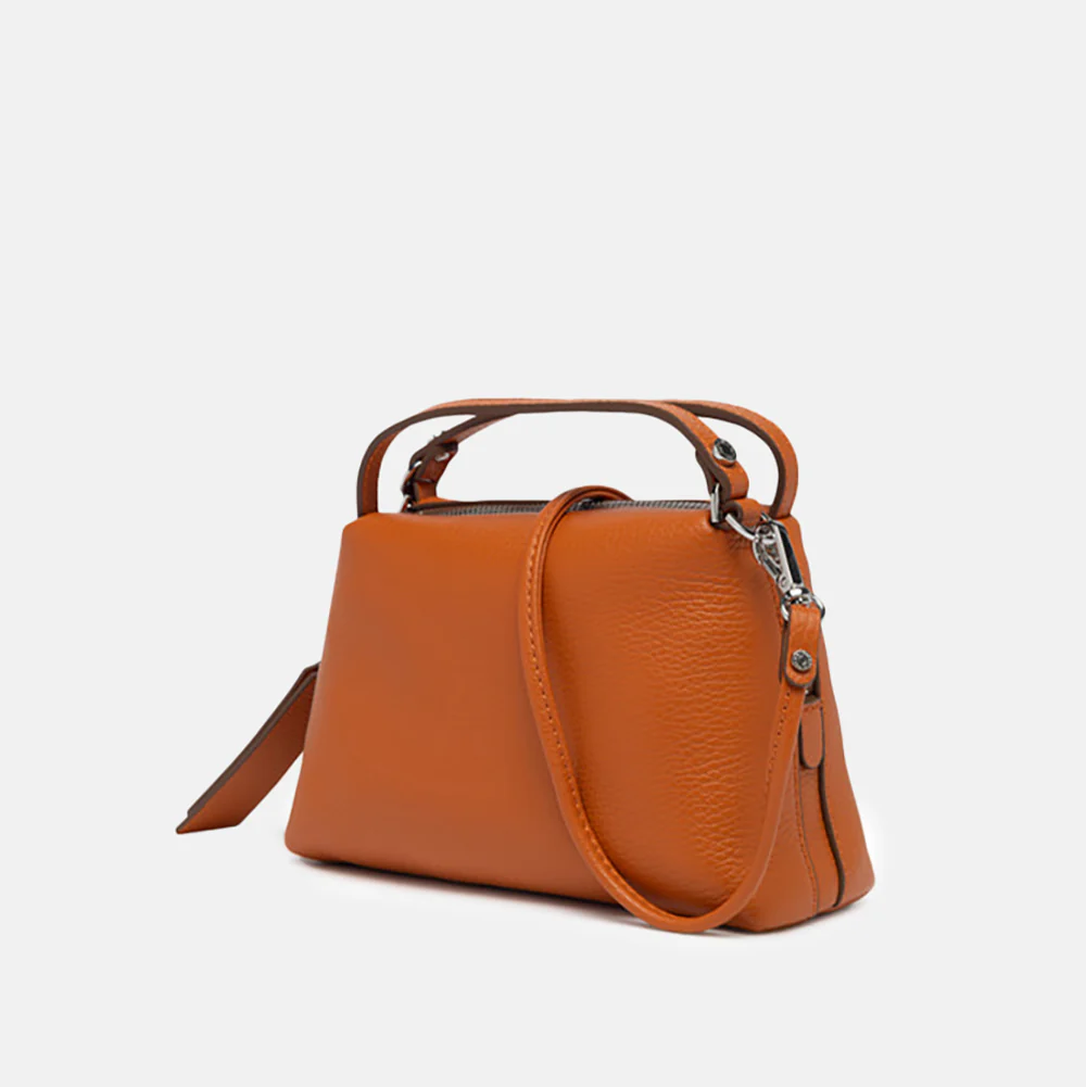 Spice Orange Leather Small Alifa Bag - Image 5