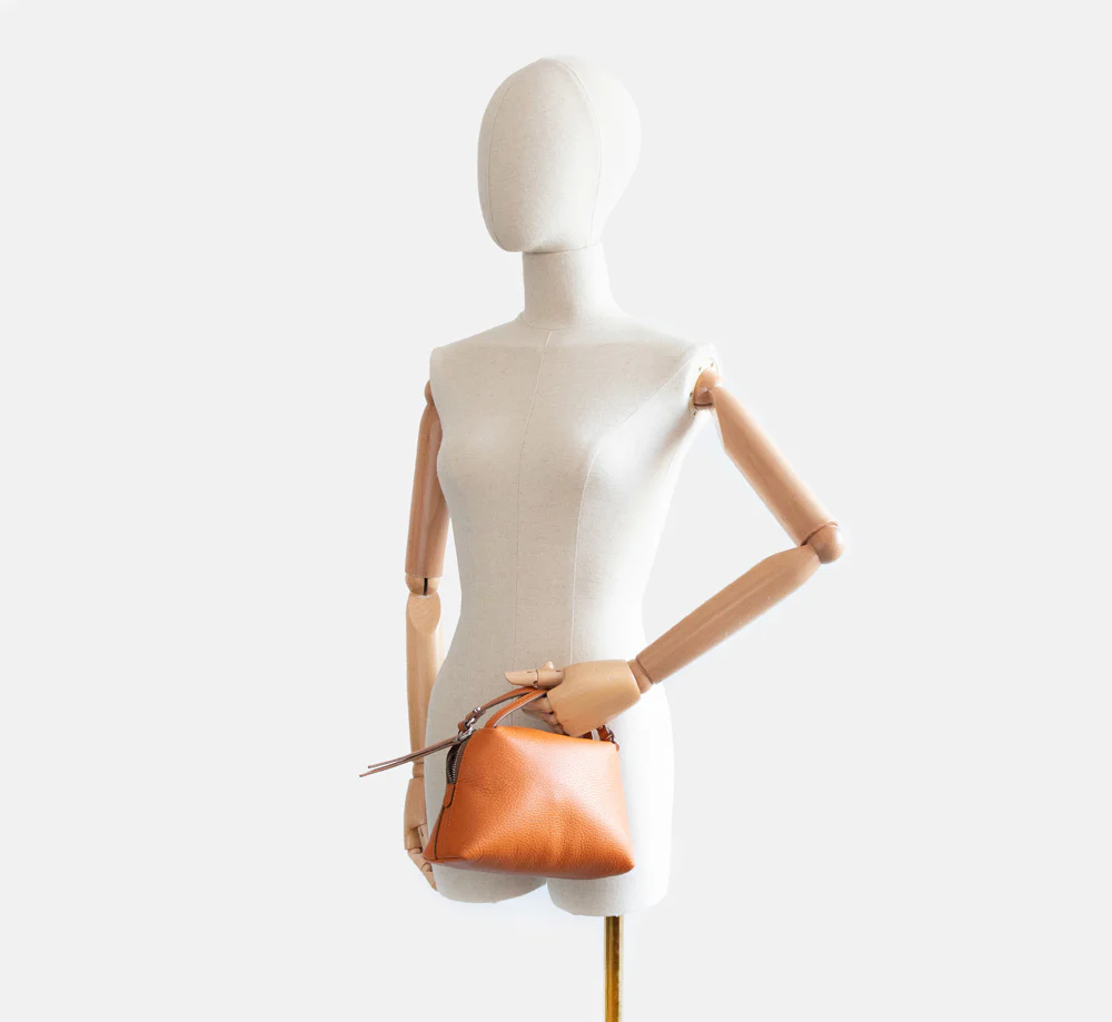 Spice Orange Leather Small Alifa Bag - Image 6