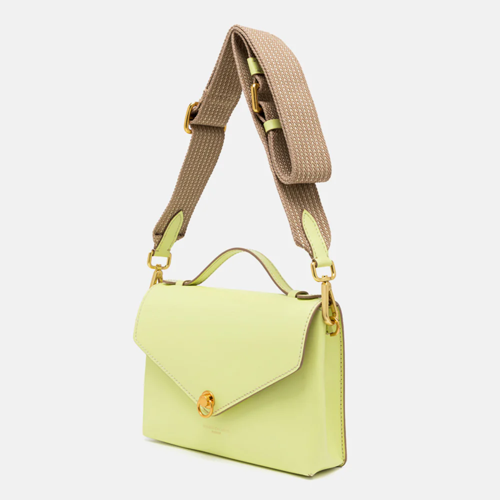 Sunny Yellow Leather Corallo Envelope Bag - Image 3