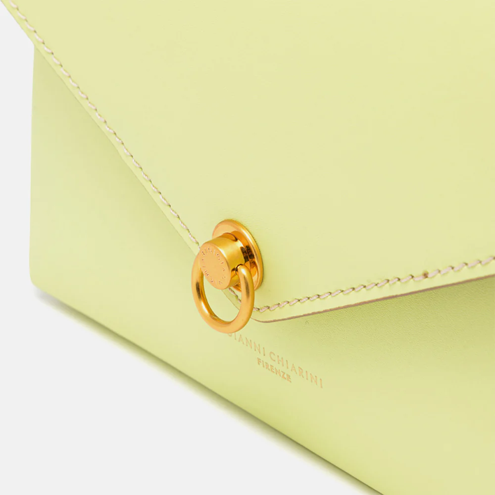 Sunny Yellow Leather Corallo Envelope Bag - Image 5