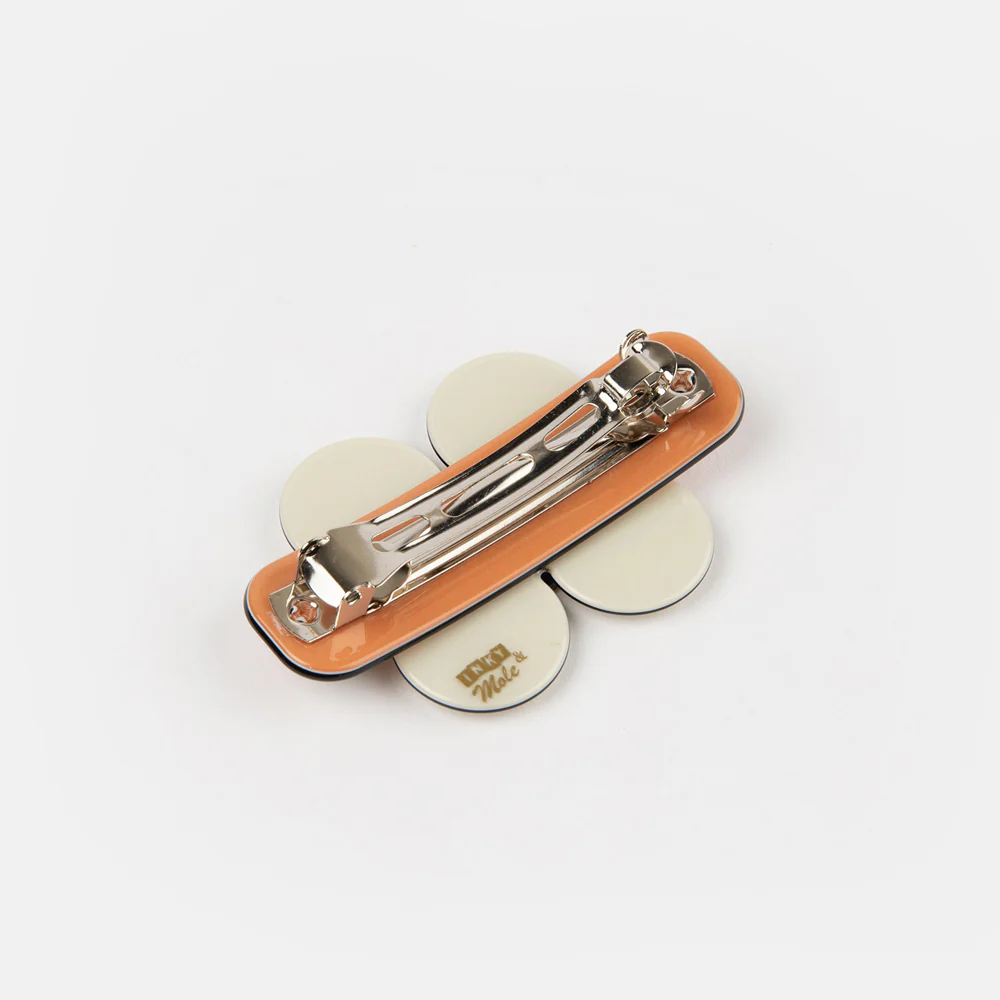 Tan/Cream Florence Mini Hair Clip - Image 2