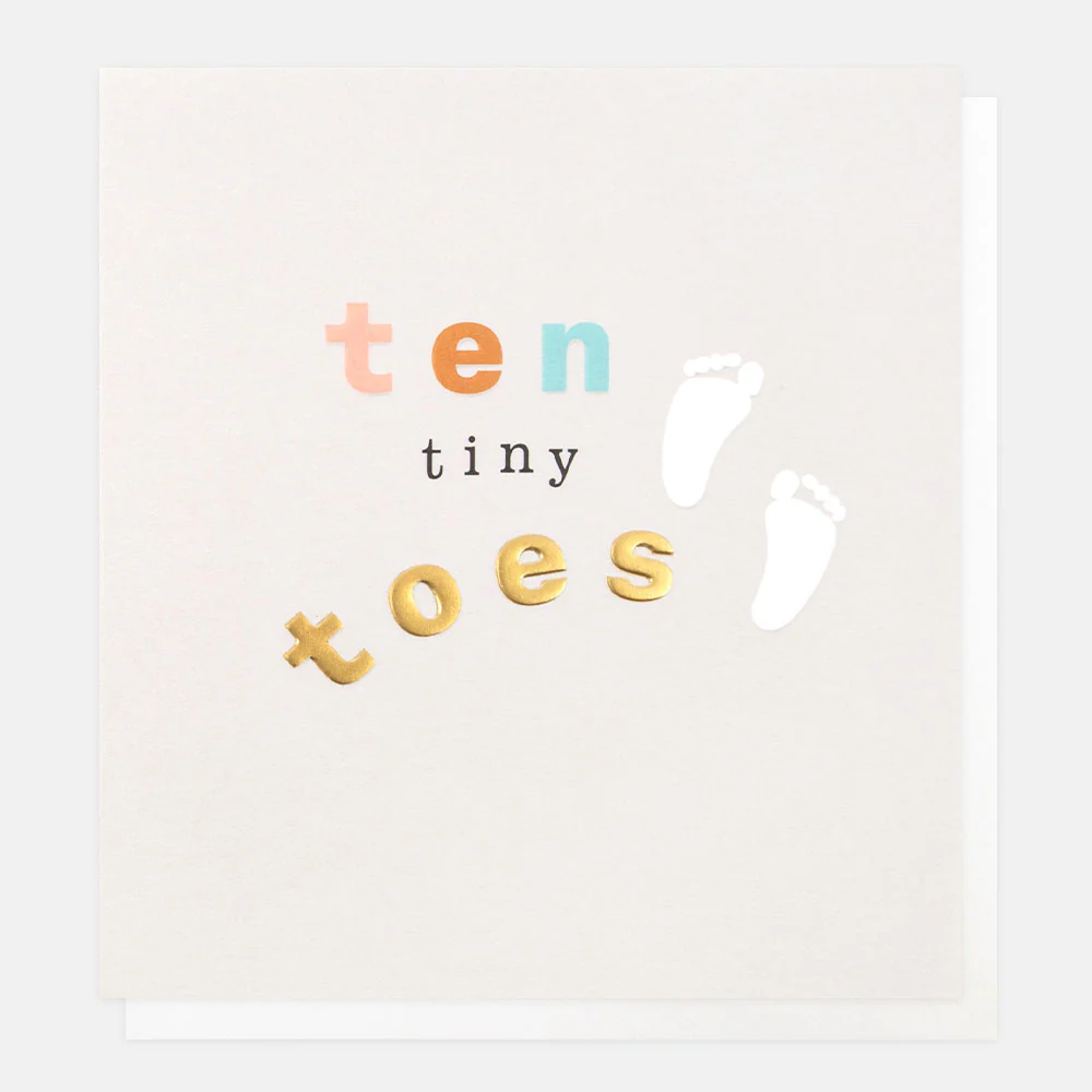 Ten Tiny Toes New Baby Card