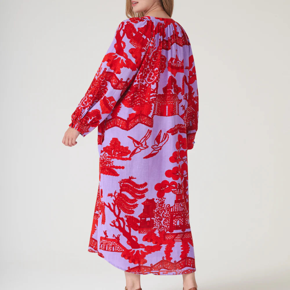 Violet Giant Willow Raglan Dress - Image 3