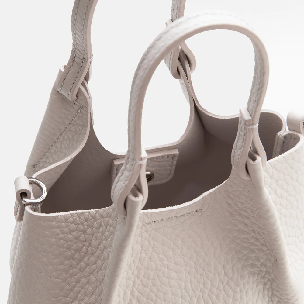 White Leather Dua Tote Bag - Image 2