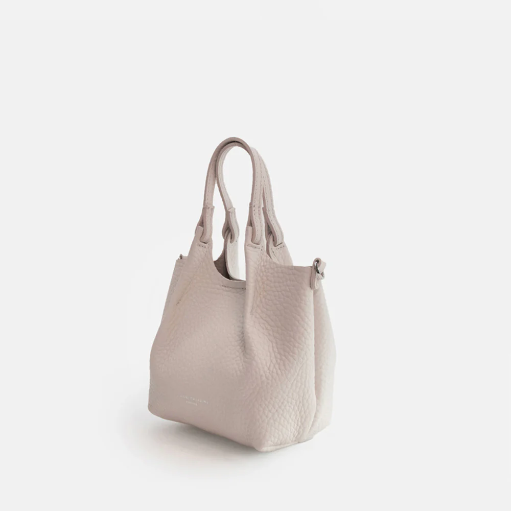 White Leather Dua Tote Bag - Image 4