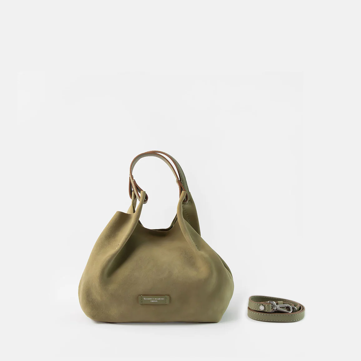 Willow Green Suede Dua Tote Bag