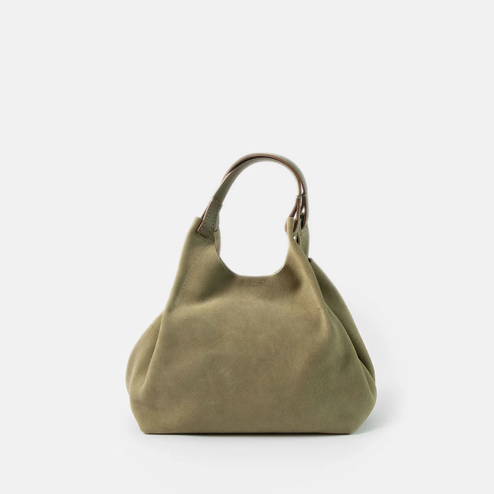 Willow Green Suede Dua Tote Bag - Image 6
