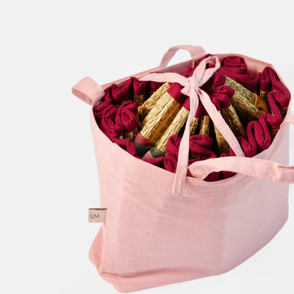 Wine/Natural Straw Capri Pleated Hat - Image 3