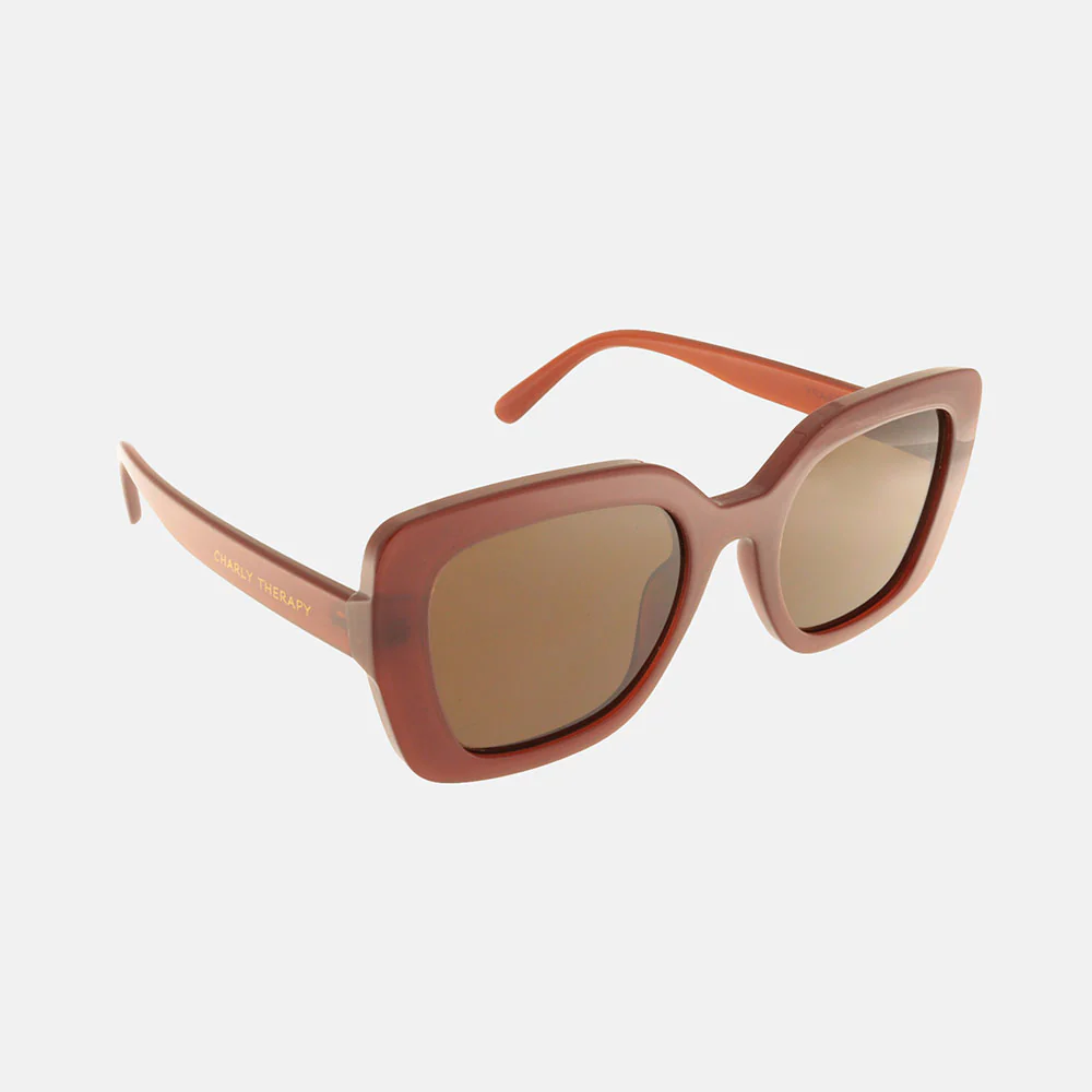 Wine Ophelia Square Sunglasses - Image 2