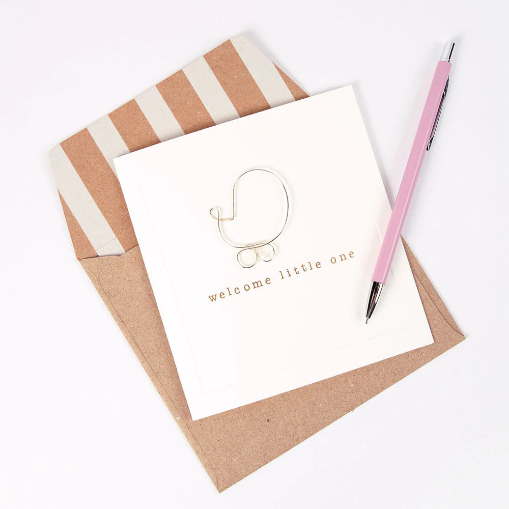 Wire Pram New Baby Card - Image 2