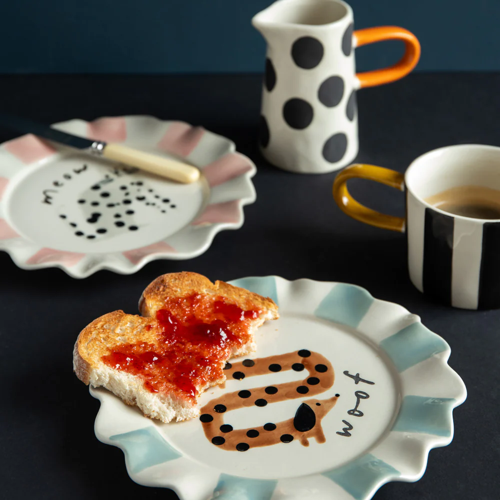 Woof Sausage Dog Ceramic Plate - Image 2