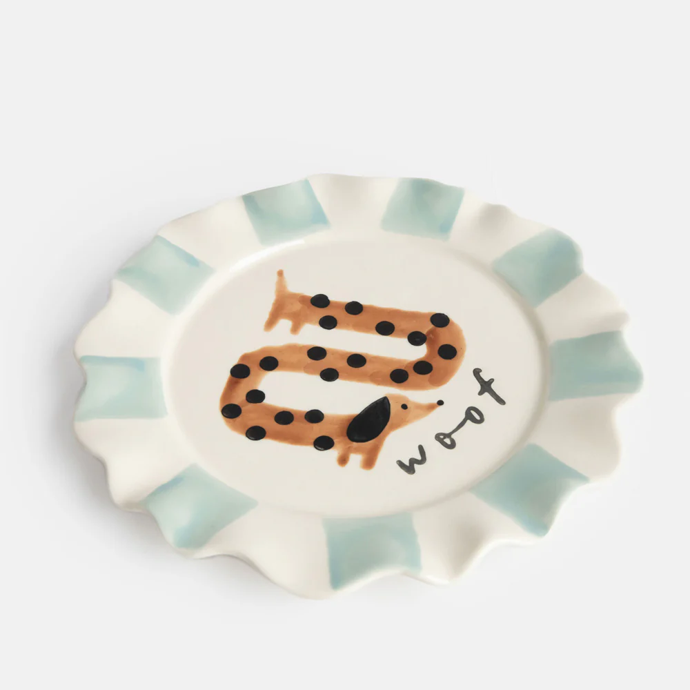 Woof Sausage Dog Ceramic Plate - Image 3