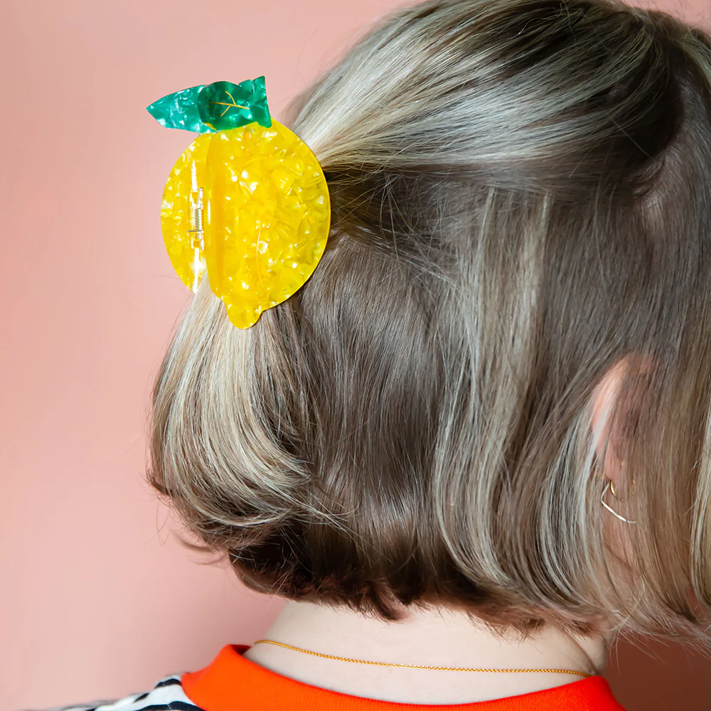 Yellow Lemon Hair Claw - Image 3